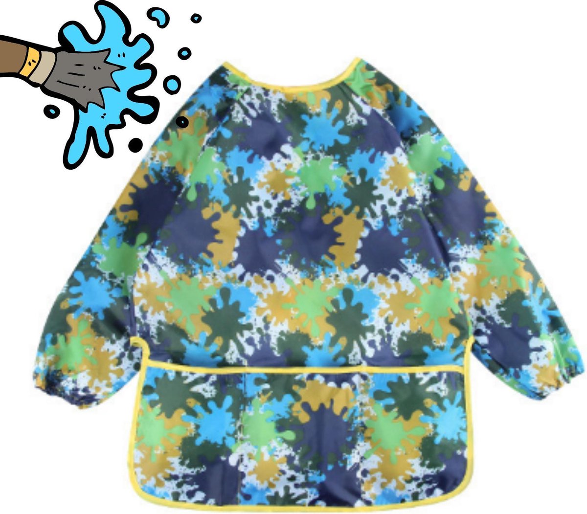 verfschort | kliederschort blauw | verfschort peuters | schilderschort | creatief kinderen | knutselschort |  